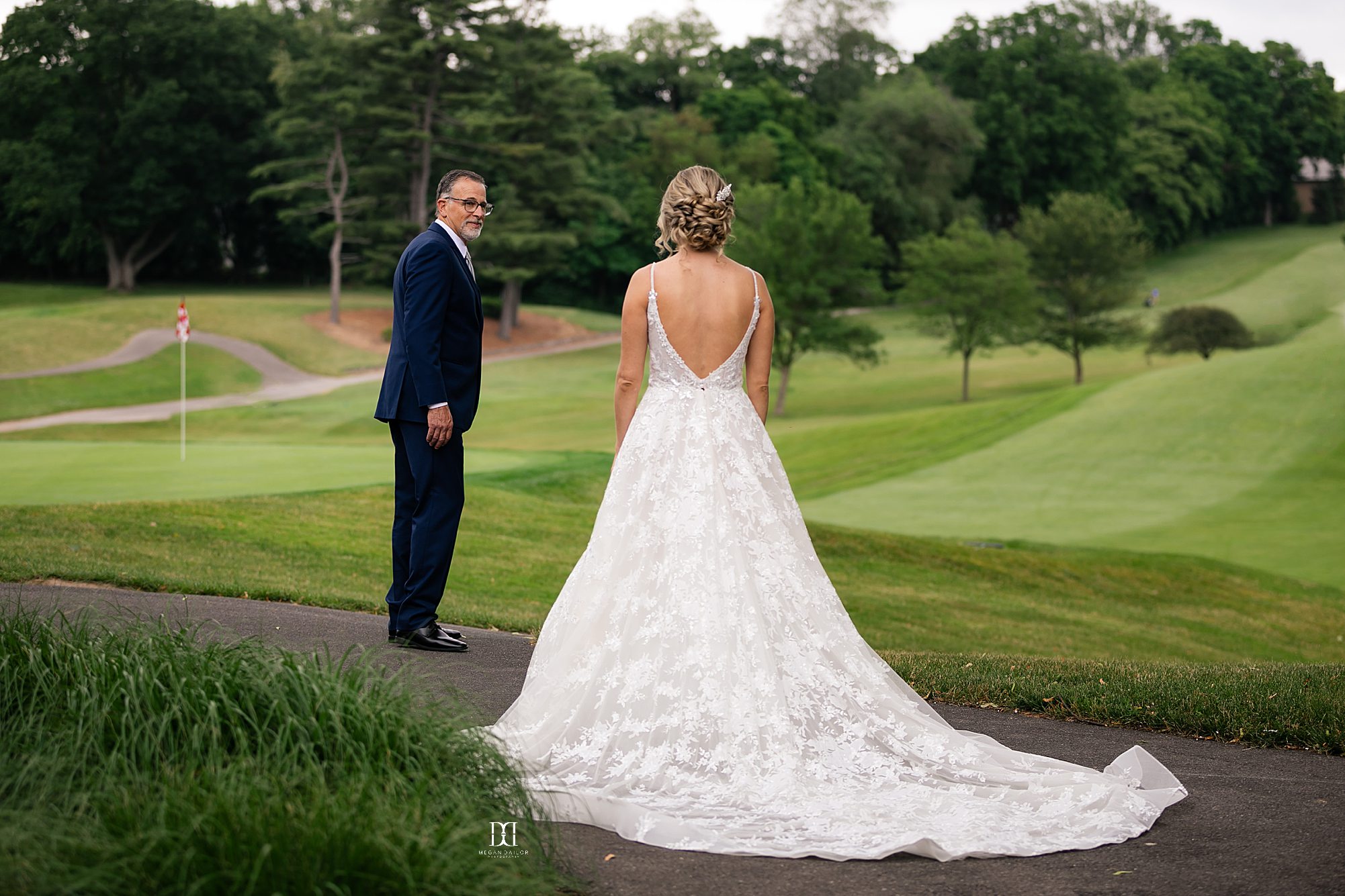 father of bride first look irondequoit country club wedding photos