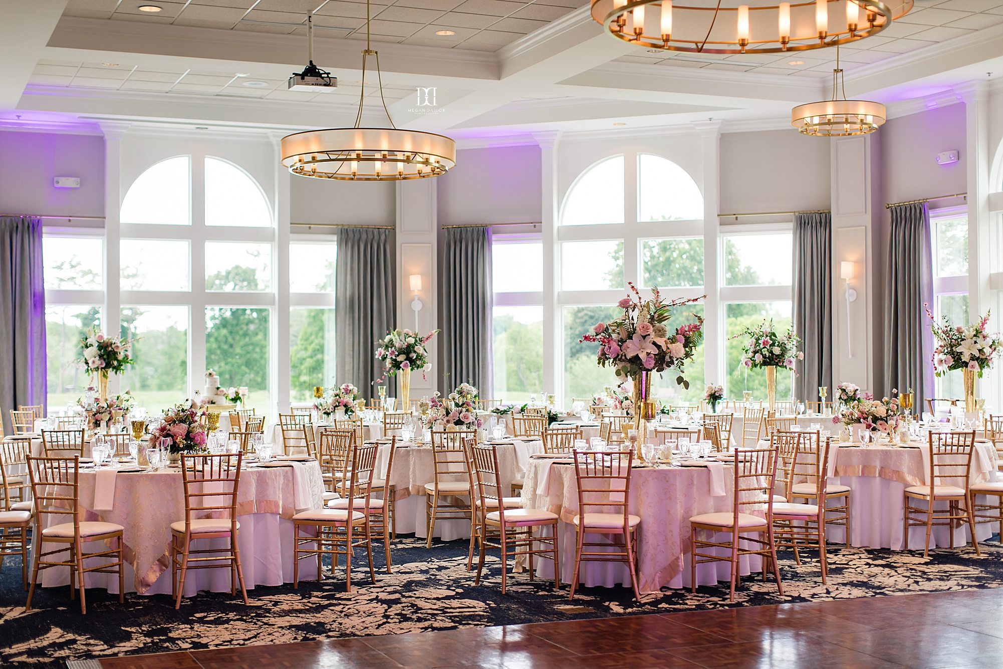 ballroom decorated for wedding irondequoit country club wedding photos