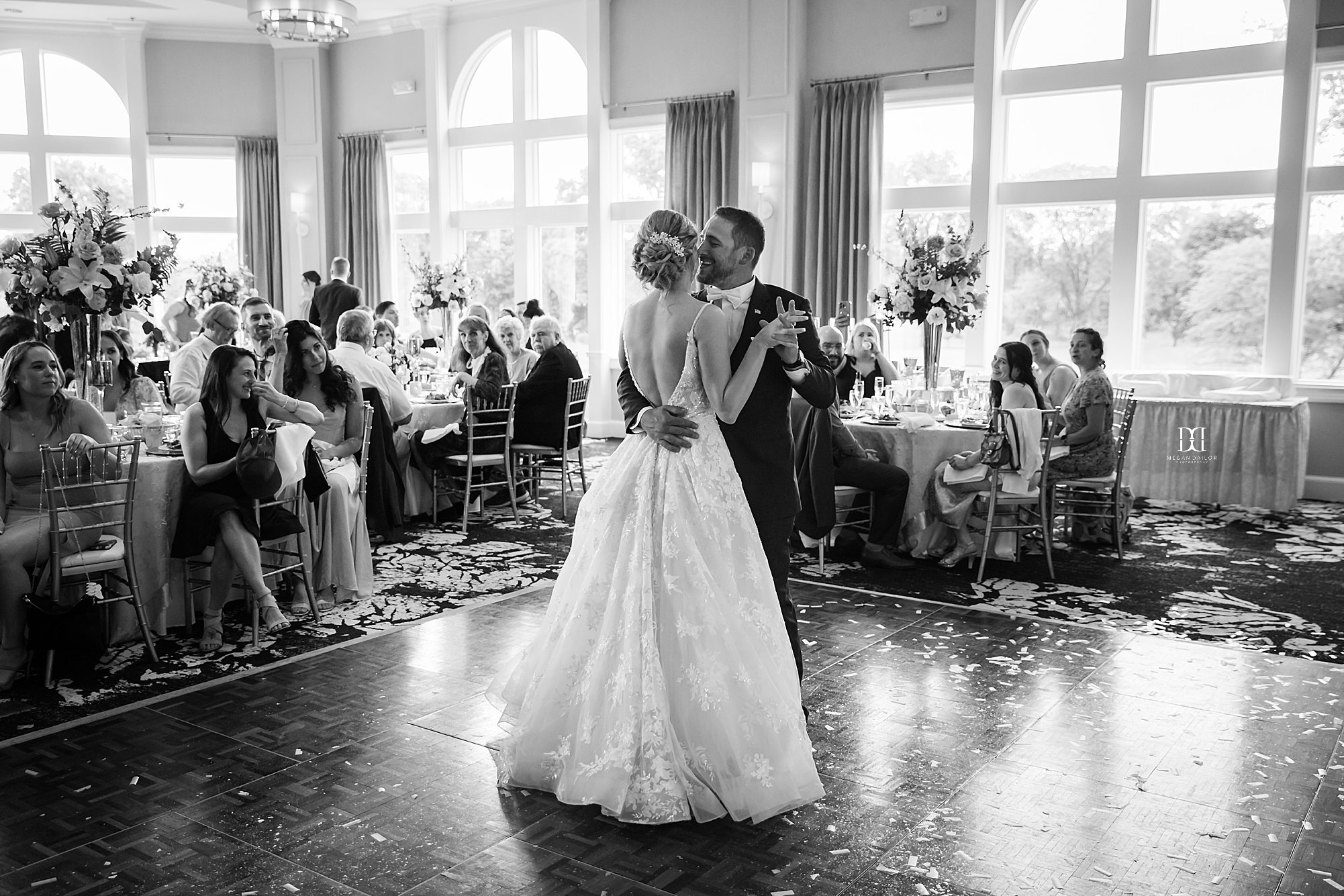 bride groom first dance irondequoit country club wedding photos