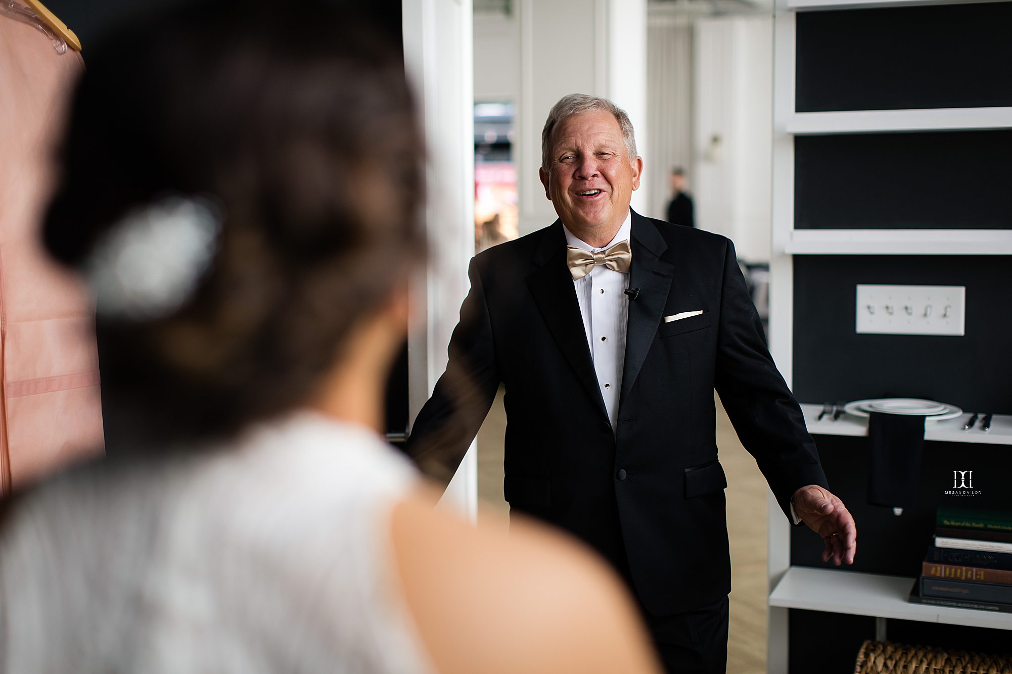 first look with bride and father weddings at the highline