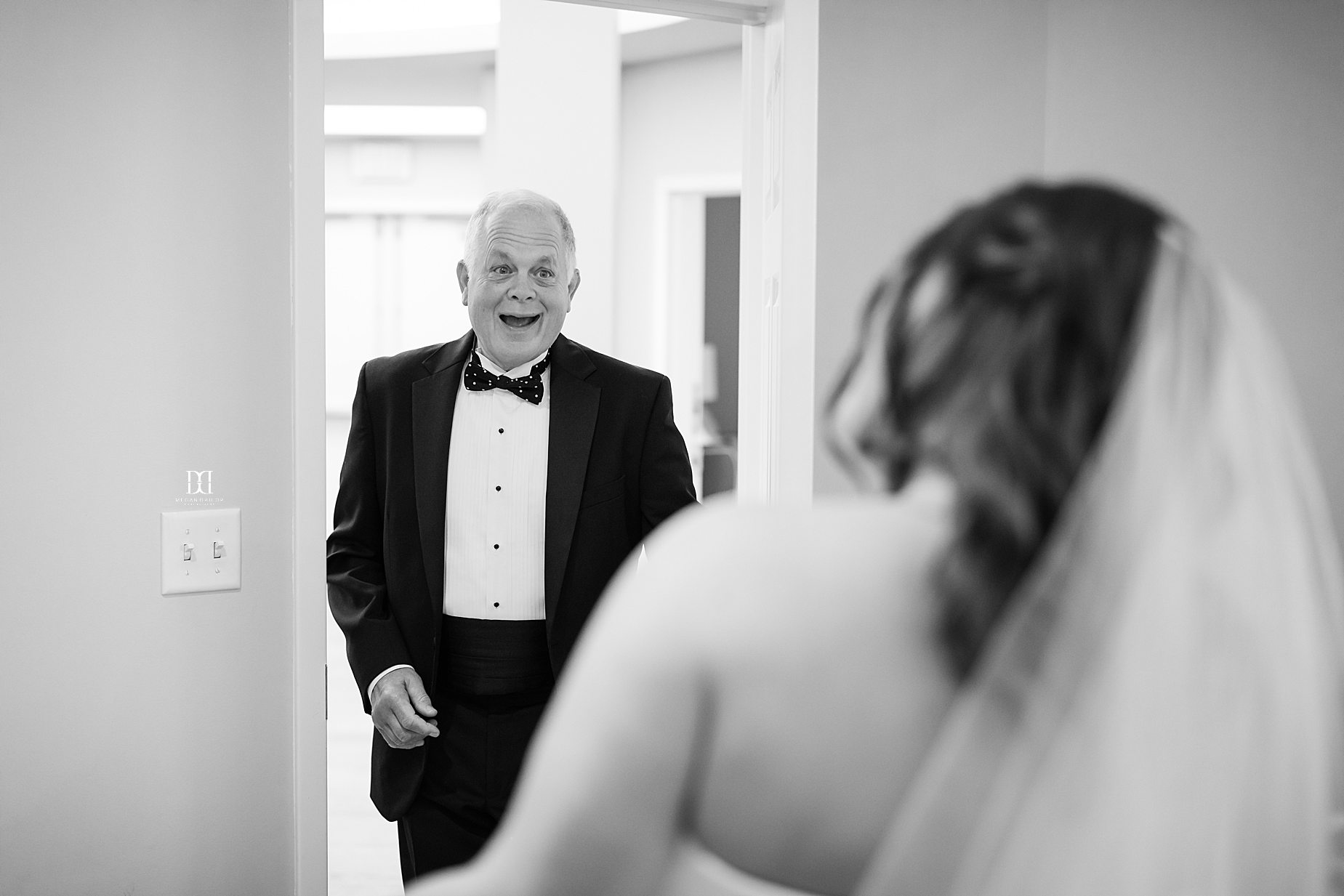 father of the bride first look. Syracuse wedding photographers