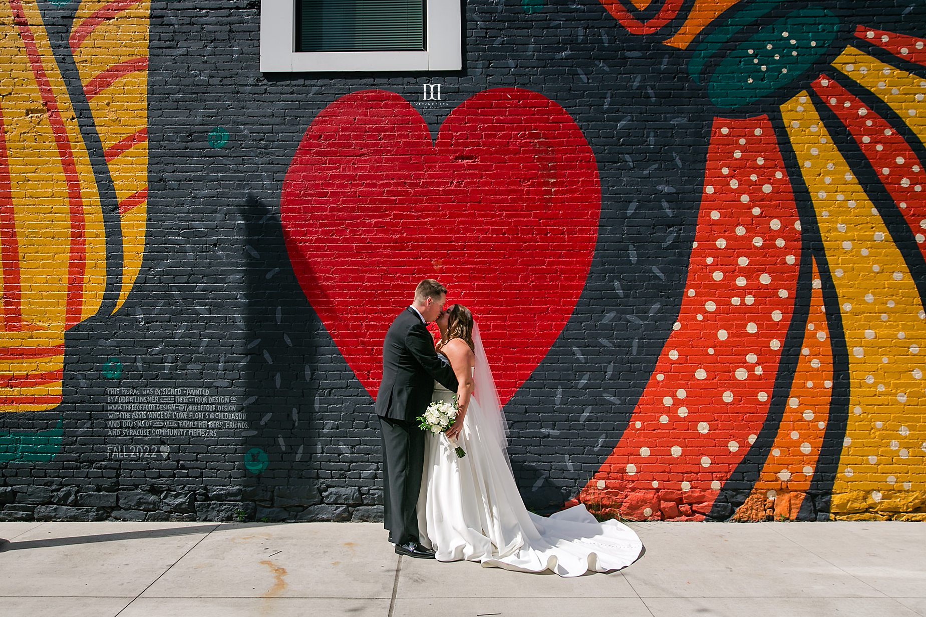 salt city market heart mural. Syracuse wedding photographers